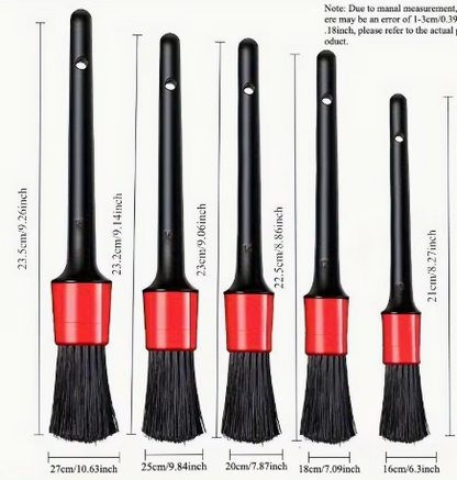 RideShinners™ 5-Piece Premium Detailing Brush Kit